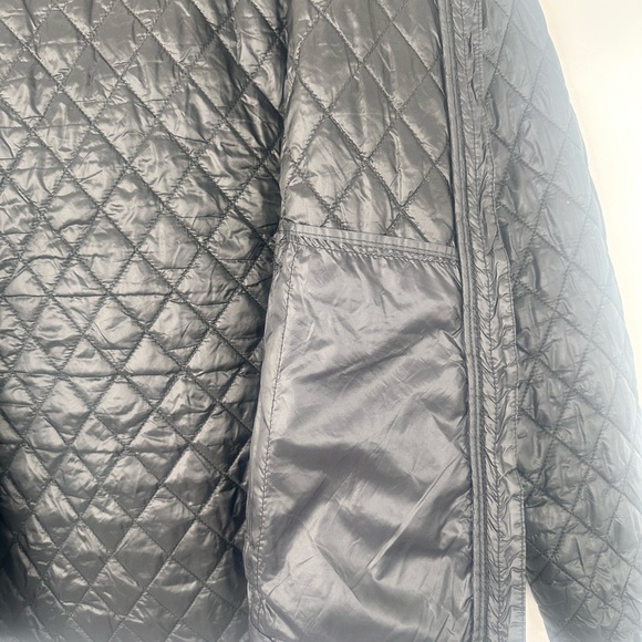 Free Country Charcoal Quilted Hooded Jacket Size M 100% Nylon - Picture 15 of 16